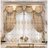 Rideau occultant haut de gamme personnalisé salon creux brodé style européen fini chambre Chenille Villa personnalisation