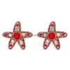 Stud Sweet Personality Starfish Earring For Women Fashion Rhinestone Pentagram Earrings Beach Accessories Jewelry Drop Delivery Dhcrm