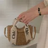 Luxury Designer Bag Women's Fashion Straw Bag Handbag Crossbody Bag New Women's Summer Beach Scarf Alphabet Coffee Color Woven Bag caitlin_fashion_bags