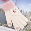 mode nouvelles femmes polaire épais gants hiver dame planche à roulettes gant de ski dessin animé bonhomme de neige arbres de noël gant tricoté en peluche gants de sport