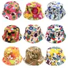 Accessoires de cheveux printemps automne imprimé fleuri bébé seau chapeau enfants garçons filles chapeaux de soleil en plein air infantile enfants casquette