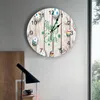 Wandklokken vintage houtstructuur paaseieren print klok kunst stille niet-tikkende ronde horloge voor thuis decortaion cadeau