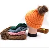 겨울 두꺼운 따뜻한 모자 더블 레이어 여성을위한 겨울 니트 비니 모자 힙합 폼 볼 모자를위한 겨울