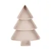 Plates Christmas Tree Shape Candy Bowl Nuts Seeds Holder Dry Fruits Plastic Plate Container