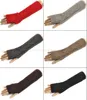 Gebreide warme damesarmmouwen winterwollen polswarme wanten jacquard gebreide handschoenen groothandel vingerloze handschoen