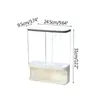 Storage Bottles 3L Sealed Grid Rice Bucket Cereal Dispenser Kitchen Food Containers Miscellaneous Grains Tank Wall Shelf Box