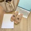 designer platformt sandal womens sandals wedge thick shoes flat low heel slipper casual shoes brand summer fashion beach slides slippers real leather 10A with box