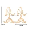 Ciondola il lampadario fatto a mano floreale orecchini in metallo per le donne colore freddo lucido grande fiore dichiarazione gioielli di moda consegna di goccia Dhaqv