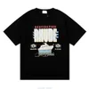 Designer Fashion Clothing Tees Tshirt American Fashion Brand Rhude Destination Yacht Print High Quality Double Yarn Cotton Loose Short Sleeve Tshirt Cotton Street