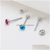 Tongue Rings Dragons Eye Ring Piercing Barbell Earring Bar Helix Cartilage Stud Stainless Steel Tragus Body Jewelry Drop Delivery Dhaih