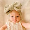 Аксессуары для волос Baby Bownot Hebder New Cute Big Bows Soft Turban for Kids Elastic Headwrap Girl R230608