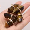 Подвесные ожерелья натуральные тигровые глазные чары для женщин DIY Jewelry Gritleder Gird Size 20x35 мм