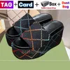 Designer Strandtofflor Sandal Sliders Macaron tjockbottnad Halkfri mjuk botten Mode Högklackat Kilplattform Tofflor Lyx Kvinnor Sommar Flip-flops sandaler