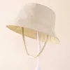 2PCS Hair Accessories Solid Color Baby Bucket Hat Spring Summer Soft Children Girl Boy Sun Outdoor Casual Fisherman Cap