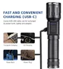 Super Bright ficklampa USB -laddningsbara 5000 lumen Zoom Torch Lights Outdoor Waterproof LED Tactical ficklampor med COB Light Alkingline