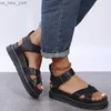 2023 neue frauen Sommer Komfort Schuhe Mode Offene spitze frauen Sandalen Plattform Sandalen Große Größe One-way schnalle Frau Schuhe L230518