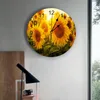 Wall Clocks Sunflower Clock Modern Bedroom Art Personality Living Room Fashion Watch