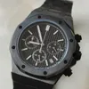 Wristwatches Arrival 6Pins Miyota VK63 Chronograph Quartz Men Watch 316 Stainless Steel Black PVD Sapphire Crystal Clock