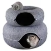 Matten donut kat bed pet cat tunnel interactief spel speelgoed cat bed dualuse indoor speelgoed kitten sportuitrusting kat training speelgoed kattenhuis