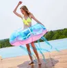 inflatable jellyfish swim ring new design water floating float tubes creative adult buoy mattress beach water party toy