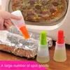 Storage Bottles 1 Pc Baking Gadget Silicone Oil Bottle Barbecue Brush With Scale Creativity Lid Flat-bottomed