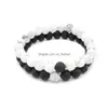 Bracelets De Perles Femmes Hommes Perles De Roche De Lave Naturelle Chakra Énergie De Guérison Pierre Bracelet Diffuseur D'huile Essentielle Designer Drop Deliver Dhu8K