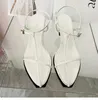 Sandals New Design Narrow Band Women Summer Buckle Strap Square Heel Hollow Out Casual Style Party Shoes 230511