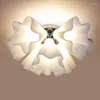 Lustres nordique fleur lustre lumières chambre plafonnier mode Led chambre lampes créatives Art vivant éclairage décoration