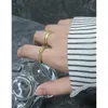 Cluster Rings 2023 Nisch Light Luxury Design Versatile Matte Fluid Ring 925 Sterling Silver