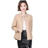 Manteau en cuir pour femmes femmes 2023 début automne mode coréenne Haining moto en peau de mouton courte veste décontractée véritable