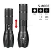 XML T6 3800Lumens High Power LED flashlights Torches Zoomable Tactical Flashlight torch light 18650 battery portable hiking camping flashlights mini lamp lights