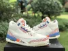 Mr. Triple Double PE 3S OG 3 Basketball Shoes 2023 New Reminage Sneakers White Red Blue Designer Outdoor Runners Shoe Sports Shoe مع Box