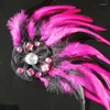 Brooches Gothic Black Rose Brooch With Feather And Crystal Unique Corsage For Women's Jewelry Wedding Halloween Gifts