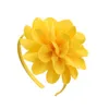 Hair Accessories New Fashion Multicolor Solid Big Flower Hairbands Princess Ribbon Decoration Kids Wholesale