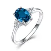 Solitaire Ring Kuololit Zultanite Tanzanite Gemstone Ring for Women Solid 925 Sterling Silver Color Ring for Wedding Engagement Jewelry Z0603