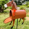 Decorazioni da giardino Fatte a mano Ricevi lettere Cassetta postale in metallo Scatola postale a forma di pollo Mucca Cavallo Ornamento esterno per amante degli animali da fattoria 230603