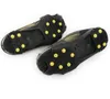 2018 Outdoor Unisex Snow Antislip Spikes Grips Grippers Crampon Cleats para zapatos Boot Overshoses silicona antideslizante Zapatos de escalada rubbe cover