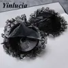 2 Pairs Black Lace Bow White Tassel Nipple Cover Plunge Bra Silicone Nubra Stickers Accessories Invisible Breast Pads Pasties L230523