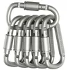 8 cm utomhus säkerhet spänne aluminium legering d form klättring knapp karabiner snap clip krok nyckelchain keyring carabiners camping vandring varm