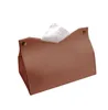 Leather Tissues Box Luxury Designer Tissue Boxes Classic Brand High Quality Home Table Decoration Kitchen Dining Decor Napkins Storage Case