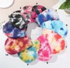 2022 design mais recente gorros multicoloridos tie dye boné moda feminina crochê máscara de gorro quente chapéu de luxo para atacado gorros feminino aba larga fedora chapéus alkingline