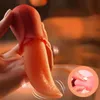Masajer 10 hız gerçekçi yalama dil gül vibratörleri kadınlar için nipeller klitoral stimülasyon yetişkin samimi mallar