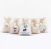 Sacchetto regalo di Natale Sacchetti per sacchi con coulisse in tela di puro cotone 15 sacchi di Babbo Natale di design Per bambini Regali Caramelle