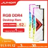 PADS JUHOR MEMORY RAM RVB DDR4 16 Go (2x8 Go) 3200MHz 32 Go 3200MHz Éclairage LED PC4 Module de mémoire de bureau UDIMM UDIMM RAM