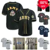 Xflsp GlaC202 Baseball Jersey US Fighting Falcons AAA-O 39th Infantry Grey Baseball Jersey - U.S. Baseball Jersey - Maillots militaires