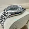 Роскошные наручные часы совершенно новые мужские автоматические часы 126300 Datejust 41 Green Motif Dial Smooth Bezel Jubilee Watch