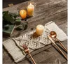 Tapis de table MIAMOR 8 Styles fait à la main Boho Design d'intérieur Makrama fibre Art coeur rond Rectangle en forme de sous-verres tasse tapis cadeau