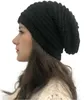 Winter vrouwen baggy hoed winter warm gehaakte mutsen wol gebreide slouchy schedel cap lady slouch baret cap Ski Chic fietsen sport Cap