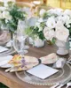 Bord servett 4 st påsk växtblommor pastoral stil fyrkant 50 cm bröllop dekoration tyg kök serverande servetter
