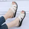 Women's High Heel Slippers Summer Wear Thick Bottom Fashion Home Non-Slip Mother Shoes Soft Bottom Social Wedge Women Sandals L230518